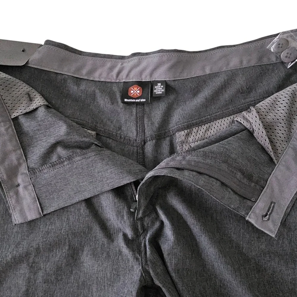 Mountain and Isles Mens Quick Dry Everyday Shorts Charcoal Gray Stretch 38
